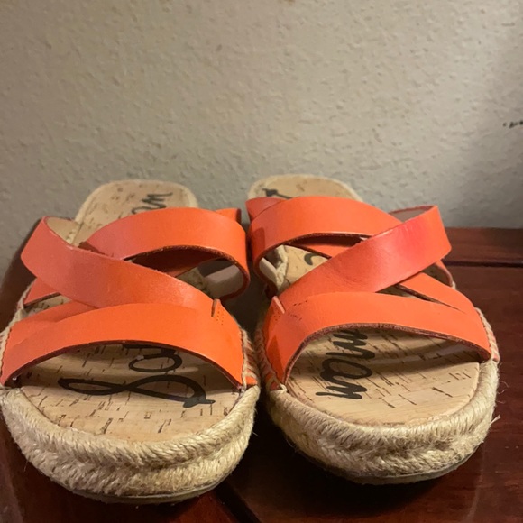 Sam Edelman Shoes - Sam Edelman Orange leather sandals size 9